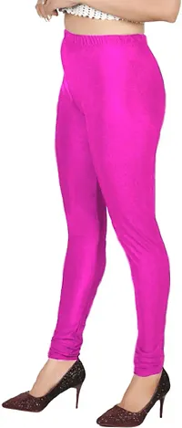 Fabulous Purple Satin Solid Leggings For Women Pack Of 1-thumb2