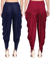 Fabulous Multicoloured Rayon Self Pattern Salwars For Women Combo Of 2-thumb1