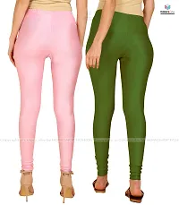 Stylish Women Lycra Blend Leggings Pack of 2-thumb2