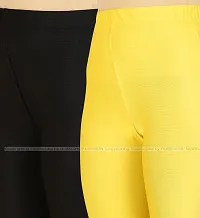 Stylish Women Lycra Blend Leggings Pack of 2-thumb3