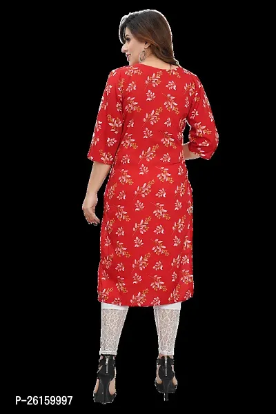Stylish Fancy Designer Red Crepe Kurta For Women-thumb3