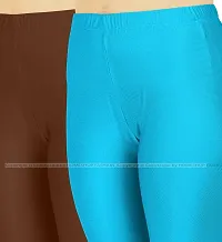 Stylish Women Lycra Blend Leggings Pack of 2-thumb3