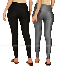 Stylish Women Lycra Blend Leggings Pack of 2-thumb2