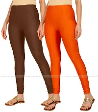 Stylish Women Lycra Blend Leggings Pack of 2-thumb1