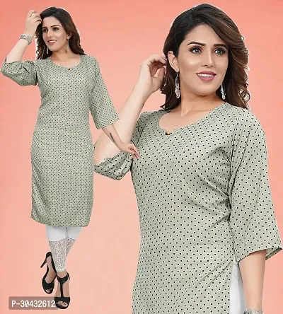 Stylish Grey Crepe Kurta For Women-thumb0