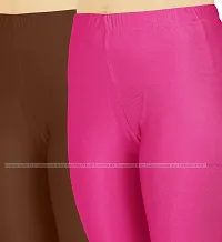 Stylish Women Lycra Blend Leggings Pack of 2-thumb3