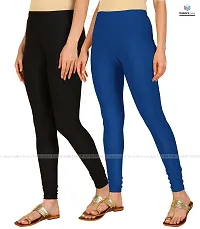 Stylish Women Lycra Blend Leggings Pack of 2-thumb1