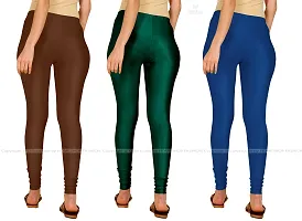 Fabulous Multicoloured Lycra Blend Solid Leggings For Women Pack Of 3-thumb2