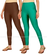 Stylish Women Lycra Blend Leggings Pack of 2-thumb1