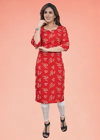 Stylish Red Crepe Kurta For Women-thumb2