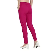 PT Regular Fit Elastic Waist Cotton Pencil Pant Casual/Formal Trousers for Women with Pockets for Casual  Official Use for Women's  Girls Available in 13 Colors.-thumb1