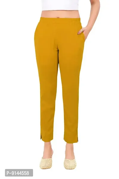 PT Latest Toko Stretchable Trousers for Women Straight Fit Pant for Casual, Daily and Office wear with Elastic Waist and Pockets.-thumb0