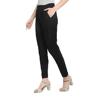 PT Regular Fit Elastic Waist Cotton Pencil Pant Casual/Formal Trousers for Women with Pockets for Casual  Official Use for Women's  Girls Available in 13 Colors.-thumb2