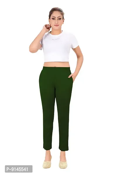 PT Latest Toko Stretchable Trousers for Women (Pack of 2) Straight Fit Pant for Casual, Daily and Office wear with Elastic Waist and Pockets.-thumb5