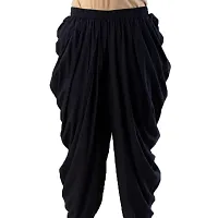 PT Latest Reyon Traditional Dhoti Patiala Salwar/Pants Stylish Stitched for Women's and Girls (Free Size) Black-thumb4