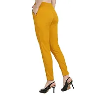 PT Regular Fit Elastic Waist Cotton Pencil Pant Casual/Formal Trousers for Women with Pockets for Casual  Official Use for Women's  Girls Available in 13 Colors.-thumb1