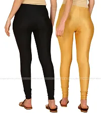 Stylish Women Lycra Blend Leggings Pack of 2-thumb2