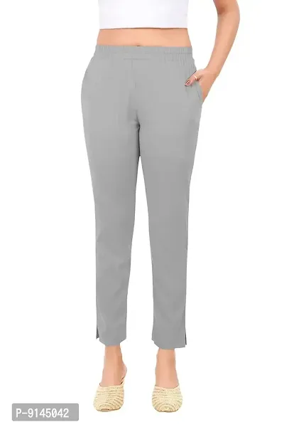 PT Latest Toko Stretchable Trousers for Women (Pack of 2) Straight Fit Pant for Casual, Daily and Office wear with Elastic Waist and Pockets.-thumb4