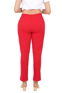 PT Latest Toko Stretchable Trousers for Women Straight Fit Pant for Casual, Daily and Office wear with Elastic Waist and Pockets.-thumb1