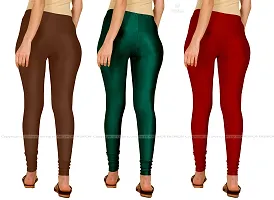 Fabulous Multicoloured Lycra Blend Solid Leggings For Women Pack Of 3-thumb2