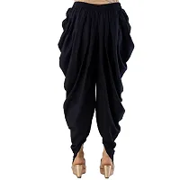 PT Latest Reyon Traditional Dhoti Patiala Salwar/Pants Stylish Stitched for Women's and Girls (Free Size) Black-thumb1