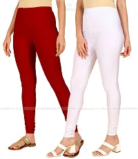 Stylish Women Lycra Blend Leggings Pack of 2-thumb1