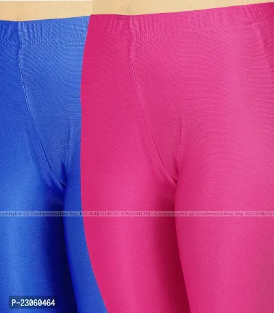 Stylish Women Lycra Blend Leggings Pack of 2-thumb4