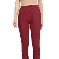 PT Regular Fit Elastic Waist Cotton Pencil Pant Casual/Formal Trousers for Women with Pockets for Casual  Official Use for Women's  Girls Available in 13 Colors.-thumb4