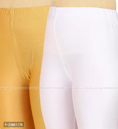 Stylish Women Lycra Blend Leggings Pack of 2-thumb4