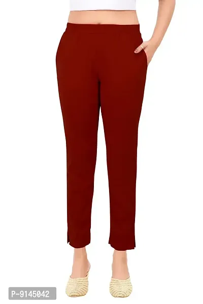 PT Latest Toko Stretchable Trousers for Women (Pack of 2) Straight Fit Pant for Casual, Daily and Office wear with Elastic Waist and Pockets.-thumb5