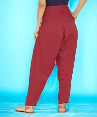 Fabulous Maroon Cotton Solid Salwars For Women-thumb1