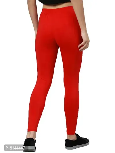 PT Stylish  Comfortable Cotton Ankle Length Women's Premium Cotton Stretchable Leggings with Rib Pack of 1 Leggings Available in 9 Colors and 10 Sizes.-thumb2