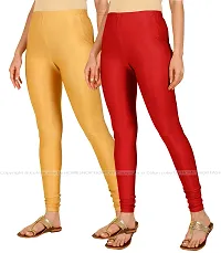 Stylish Women Lycra Blend Leggings Pack of 2-thumb1