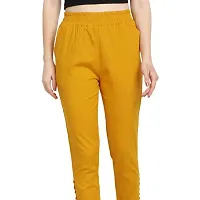 PT Regular Fit Elastic Waist Cotton Pencil Pant Casual/Formal Trousers for Women with Pockets for Casual  Official Use for Women's  Girls Available in 13 Colors.-thumb4