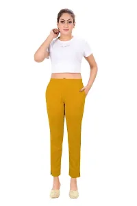 PT Latest Toko Stretchable Trousers for Women Straight Fit Pant for Casual, Daily and Office wear with Elastic Waist and Pockets.-thumb3