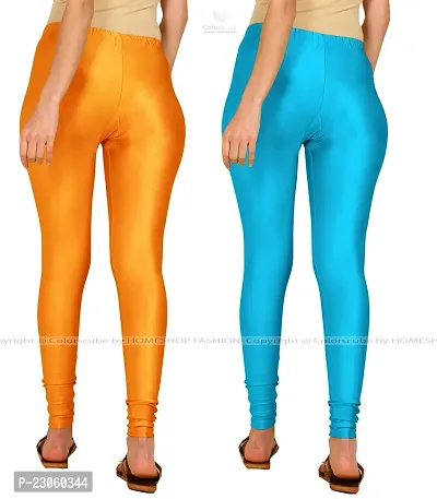 Stylish Women Lycra Blend Leggings Pack of 2-thumb3