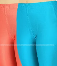 Stylish Women Lycra Blend Leggings Pack of 2-thumb3