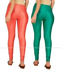 Stylish Women Lycra Blend Leggings Pack of 2-thumb2