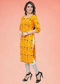 Stylish Yellow Crepe Kurta For Women-thumb3