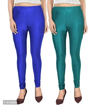 Buy PT Stretchable fit Satin Shiny Lycra Shimmer Chudidar Leggings for Women  and Girl in Wide Shades of Vibrant Colors in Regular and Plus Size (23  Colors Pack of 2 Online In
