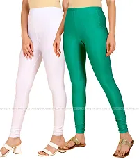 Stylish Women Lycra Blend Leggings Pack of 2-thumb1