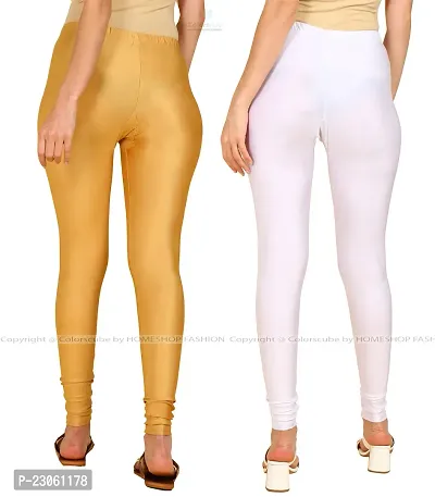 Stylish Women Lycra Blend Leggings Pack of 2-thumb3