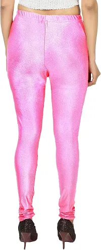 Fabulous Pink Satin Solid Leggings For Women Pack Of 1-thumb1