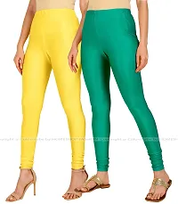 Stylish Women Lycra Blend Leggings Pack of 2-thumb1