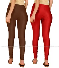 Stylish Women Lycra Blend Leggings Pack of 2-thumb2