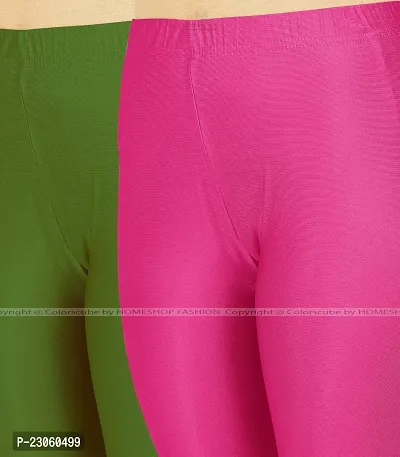 Stylish Women Lycra Blend Leggings Pack of 2-thumb4