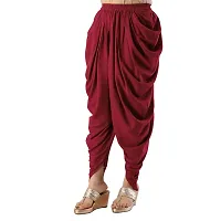 PT Latest Reyon Traditional Dhoti Patiala Salwar/Pants Stylish Stitched for Women's and Girls (Free Size) Maroon-thumb2