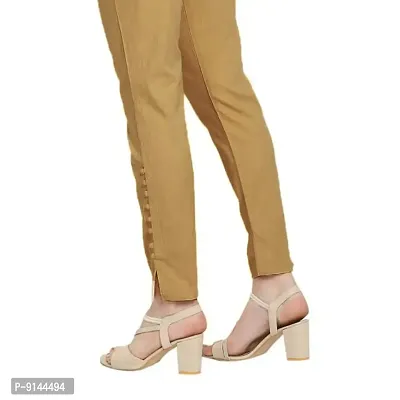 PT Regular Fit Elastic Waist Cotton Pencil Pant Casual/Formal Trousers for Women with Pockets for Casual  Official Use for Women's  Girls Available in 13 Colors.-thumb4