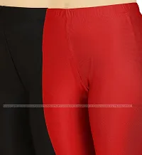 Stylish Women Lycra Blend Leggings Pack of 2-thumb3