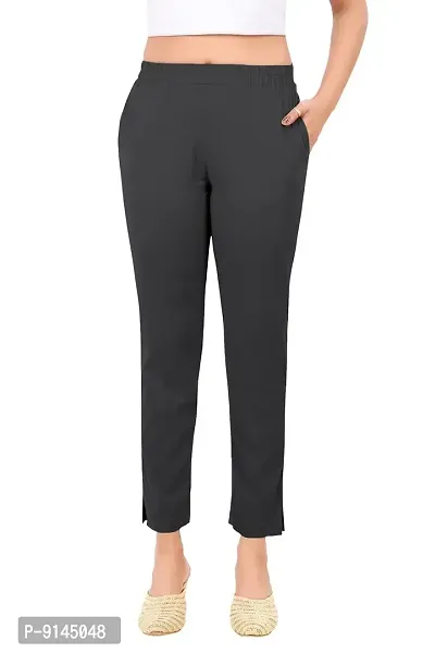PT Latest Toko Stretchable Trousers for Women (Pack of 2) Straight Fit Pant for Casual, Daily and Office wear with Elastic Waist and Pockets.-thumb5